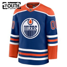 Edmonton Oilers Dresy Personalizované Fanatics Premium 2024-25 Modrý Domácí - Dětské